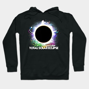 Total Solar Eclipse April 8 2024 Colorful Sun Hoodie